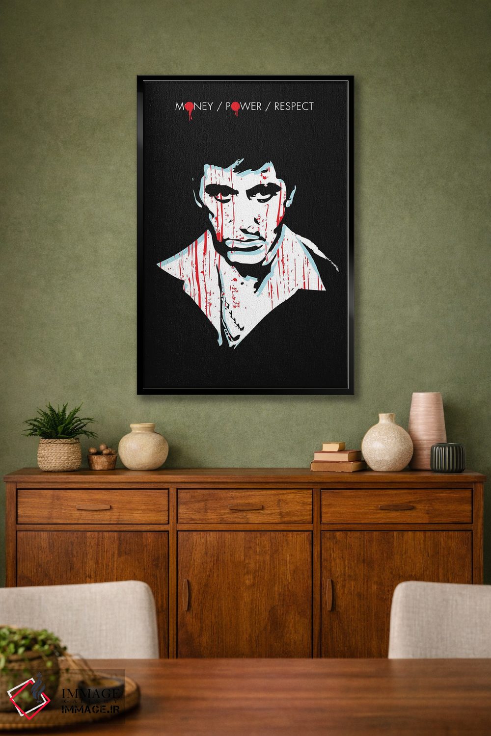 تابلو دکوراتیو هنر فیلم صورت زخمی اثر ۲ توست دیزاین - D2B