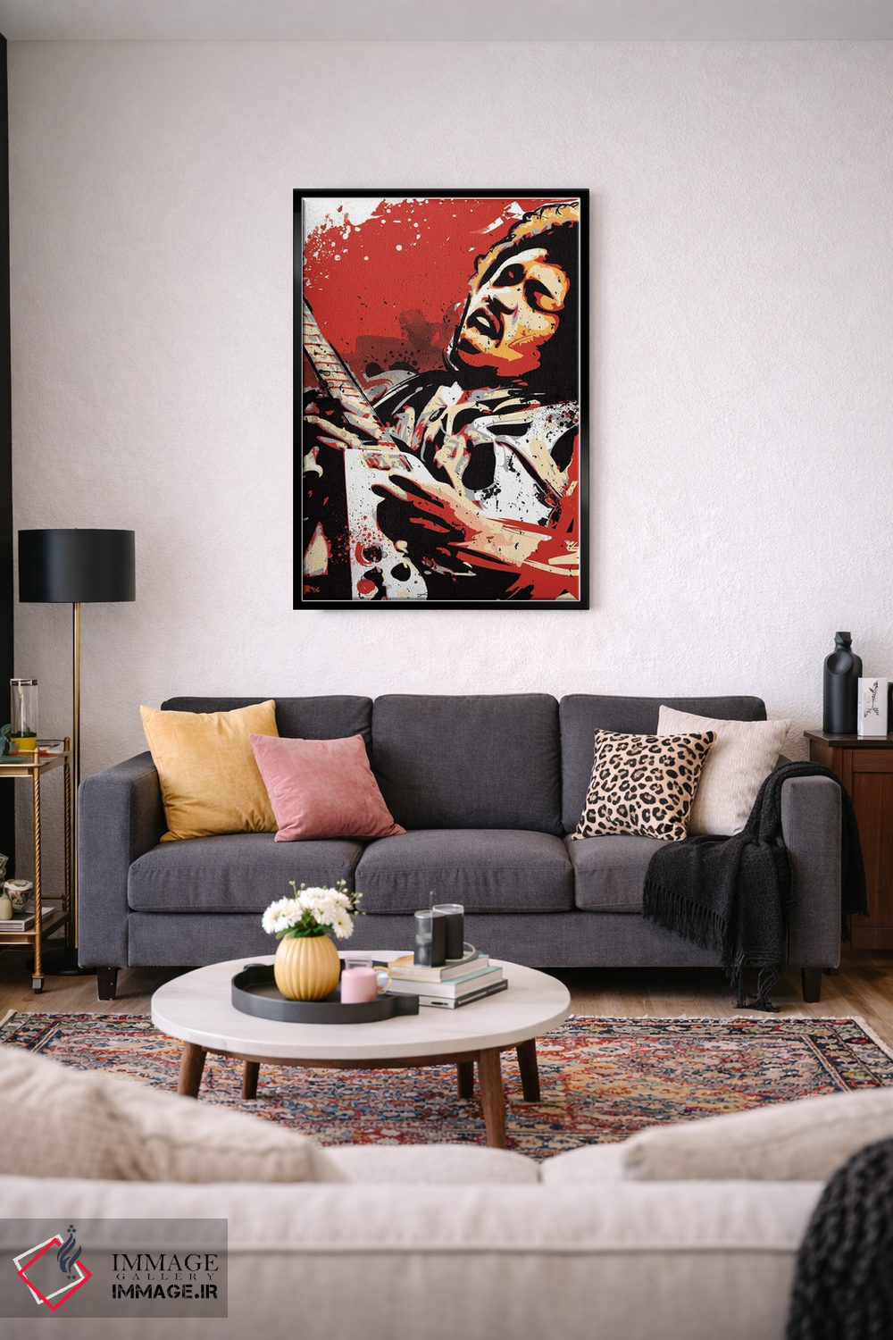 تابلو دکوراتیو پاپ آرت جیمی هندریکس اثر ۲ توست دیزاین - D4B