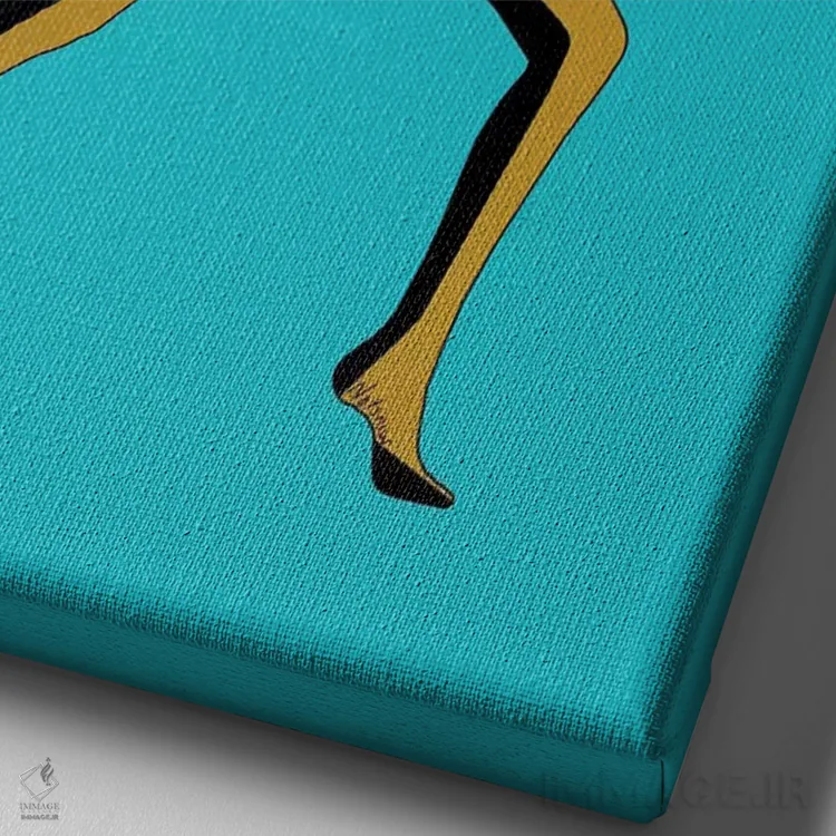 تابلو دکوراتیو پاپ آرت بیرون بر اثر نوتسنیو آرت - نمای نزدیک بافت بوم