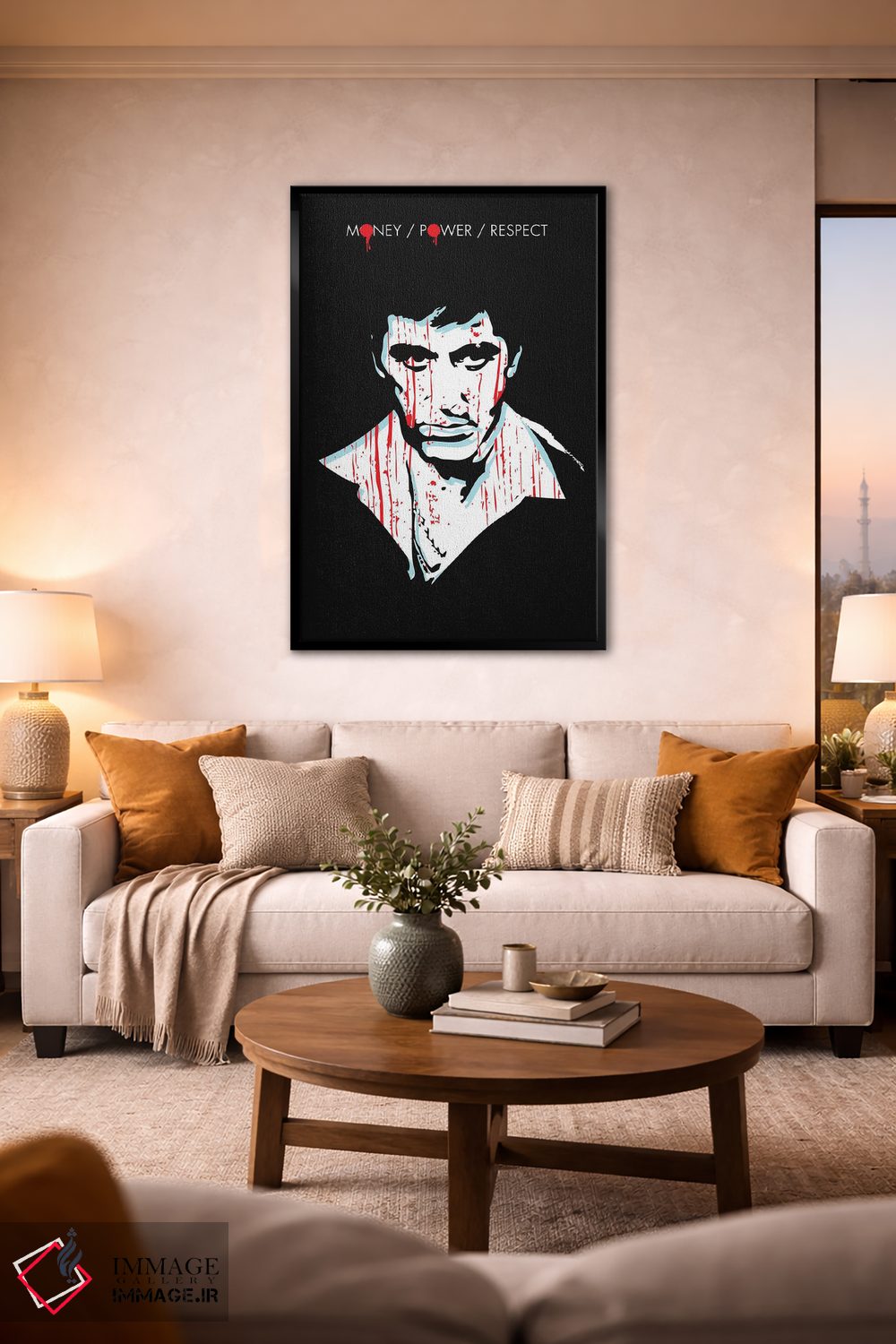 تابلو دکوراتیو هنر فیلم صورت زخمی اثر ۲ توست دیزاین - D3B