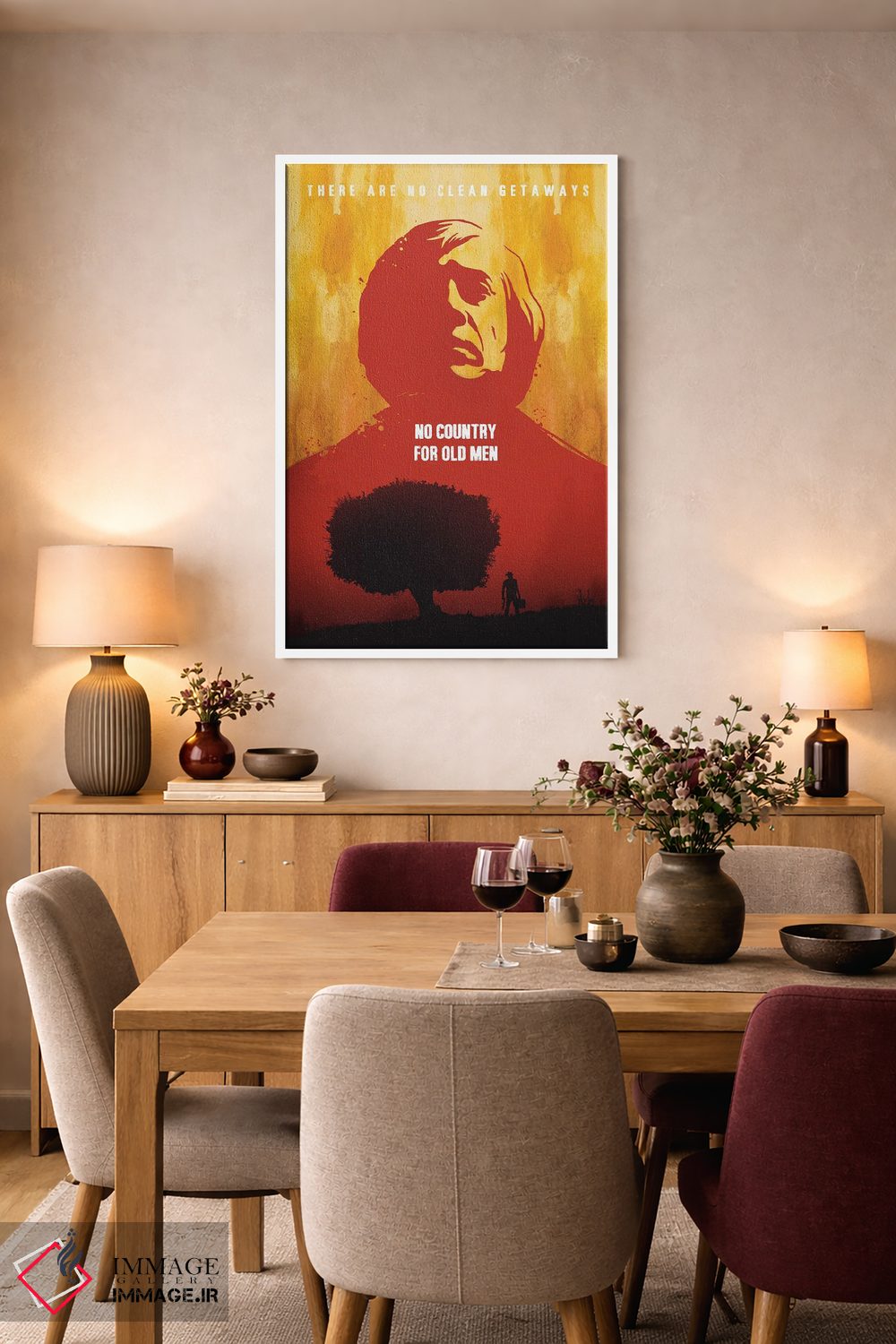 تابلو دکوراتیو هنر فیلم جایی برای پیرمردها نیست اثر ۲ توست دیزاین - D5W