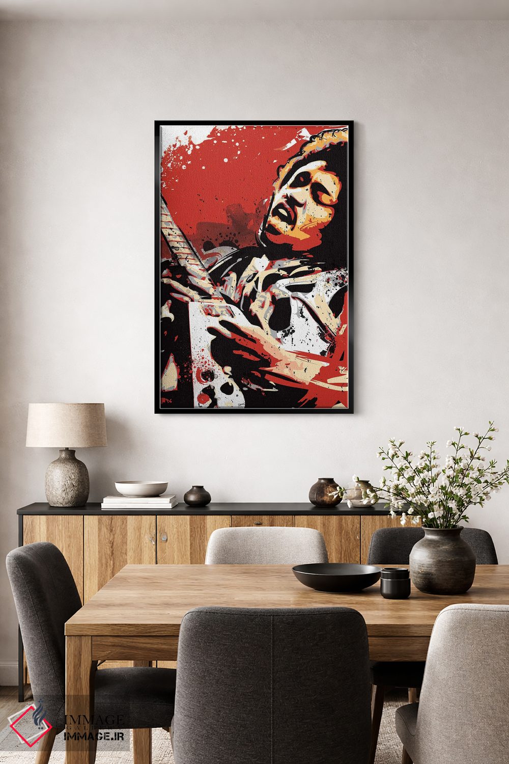 تابلو دکوراتیو پاپ آرت جیمی هندریکس اثر ۲ توست دیزاین - D5B