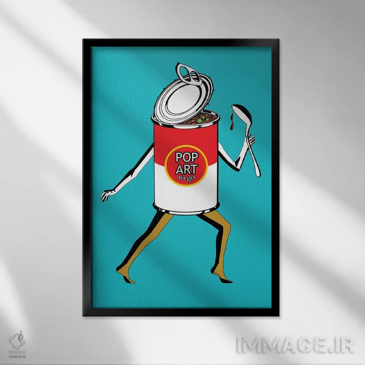 تابلو دکوراتیو پاپ آرت بیرون بر اثر نوتسنیو آرت - نمای قابدار مشکی