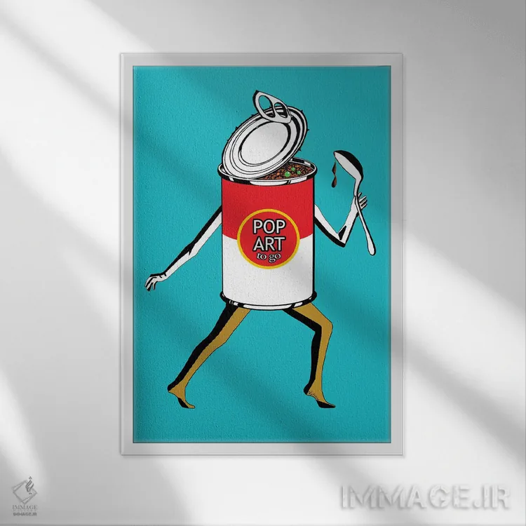 تابلو دکوراتیو پاپ آرت بیرون بر اثر نوتسنیو آرت - نمای قابدار سفید