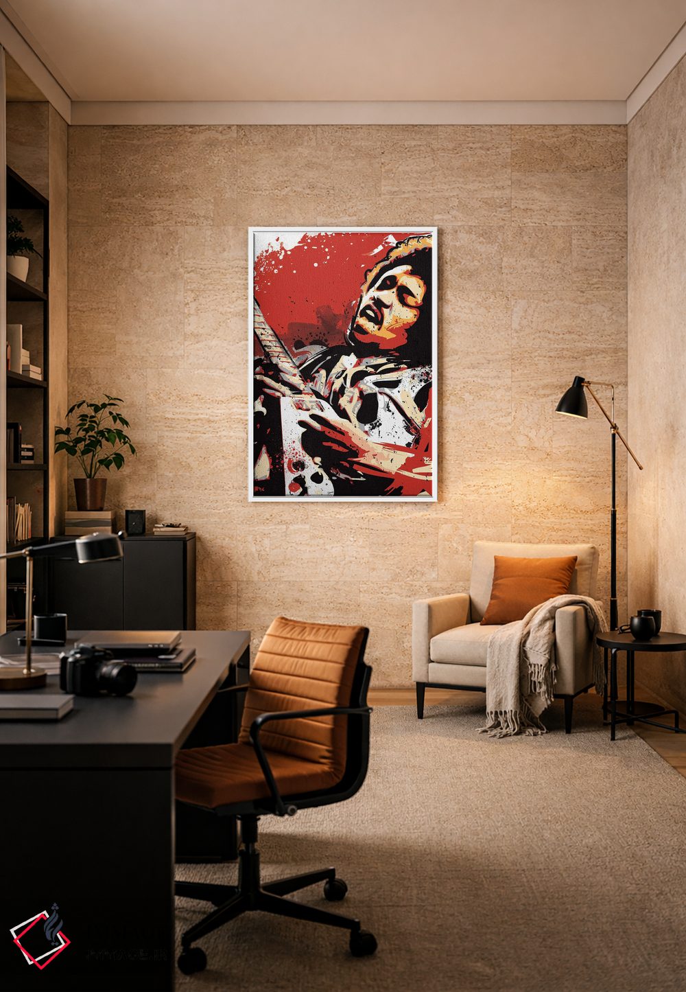 تابلو دکوراتیو پاپ آرت جیمی هندریکس اثر ۲ توست دیزاین - D6W