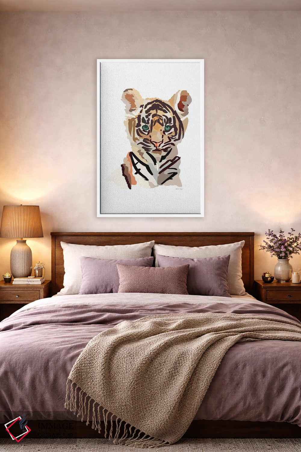 تابلو مینیمال ببر بچه اثر آملیا نویز - D3W