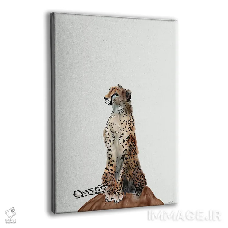 تابلو مینیمال یوزپلنگ اثر آملیا نویز - نمای پرسپکتیو محصول