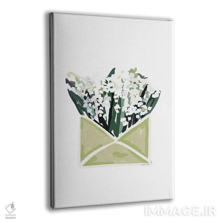 تابلو مینیمال پاکت گلدار اثر آملیا نویز - نمای پرسپکتیو محصول