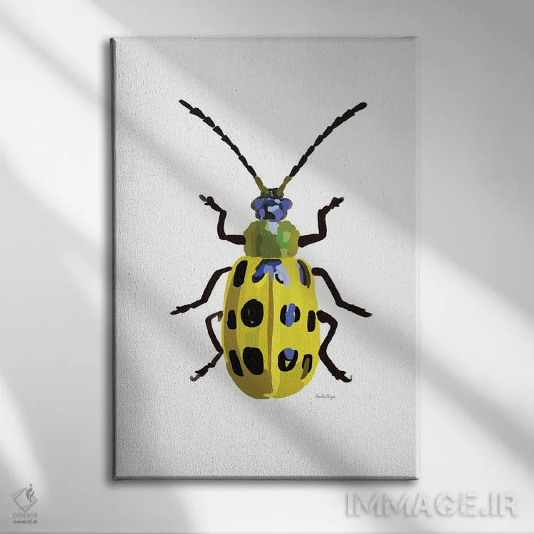 تابلو مینیمال سوسک اثر آملیا نویز - نمای روبهرو روی دیوار