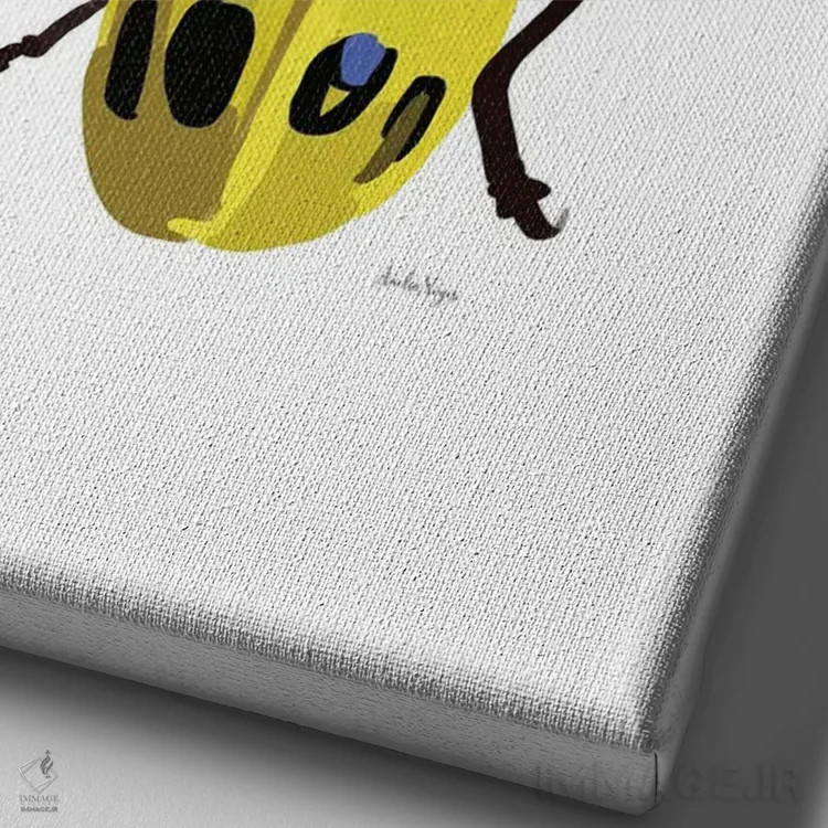 تابلو مینیمال سوسک اثر آملیا نویز - نمای نزدیک بافت بوم