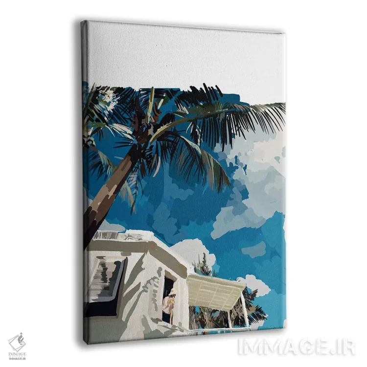 تابلو مینیمال چشم انداز استوایی اثر آملیا نویز - نمای پرسپکتیو محصول