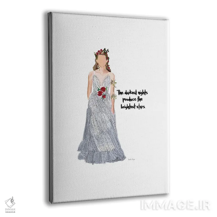 تابلو مینیمال شب مد اثر آملیا نویز - نمای پرسپکتیو محصول