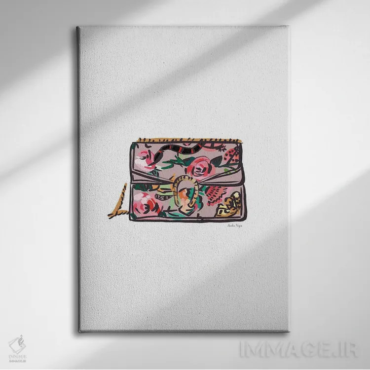 تابلو مینیمال کیف اوت کوتور اثر آملیا نویز - نمای روبهرو روی دیوار