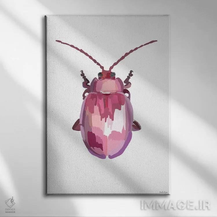 تابلو مینیمال سوسک اثر آملیا نویز - نمای روبهرو روی دیوار