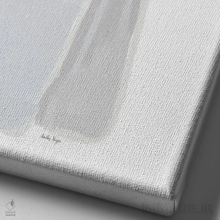 تابلو مینیمال دختر اوت کوتور اثر آملیا نویز - نمای نزدیک بافت بوم