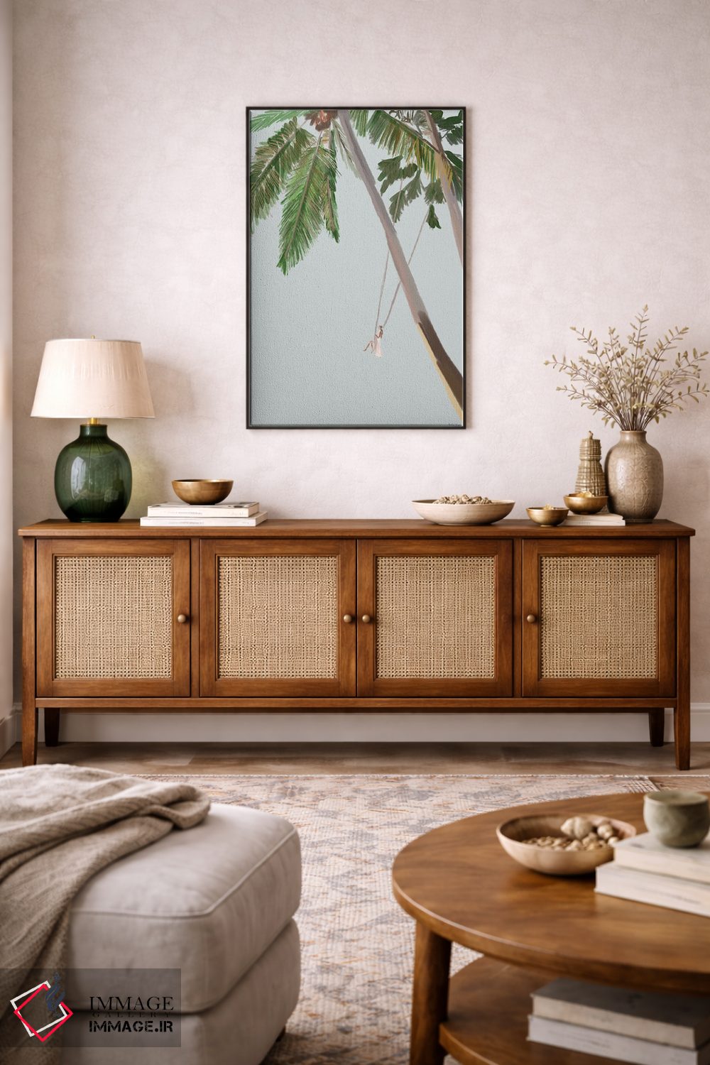 تابلو مینیمال تاب پرنده اثر آملیا نویز - D5B