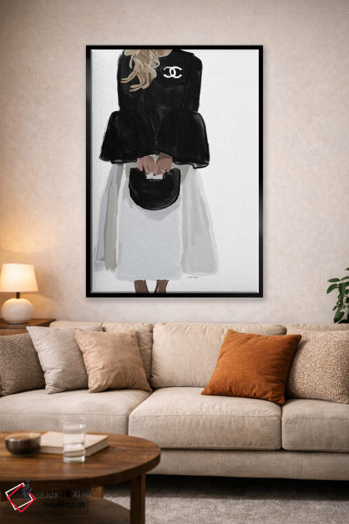 تابلو مینیمال دختر اوت کوتور اثر آملیا نویز - D1B