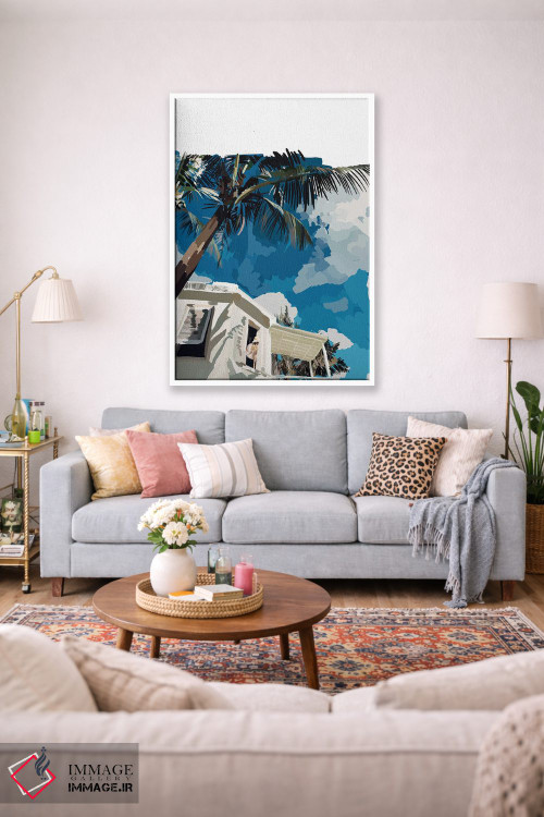 تابلو مینیمال چشم انداز استوایی اثر آملیا نویز - D1W