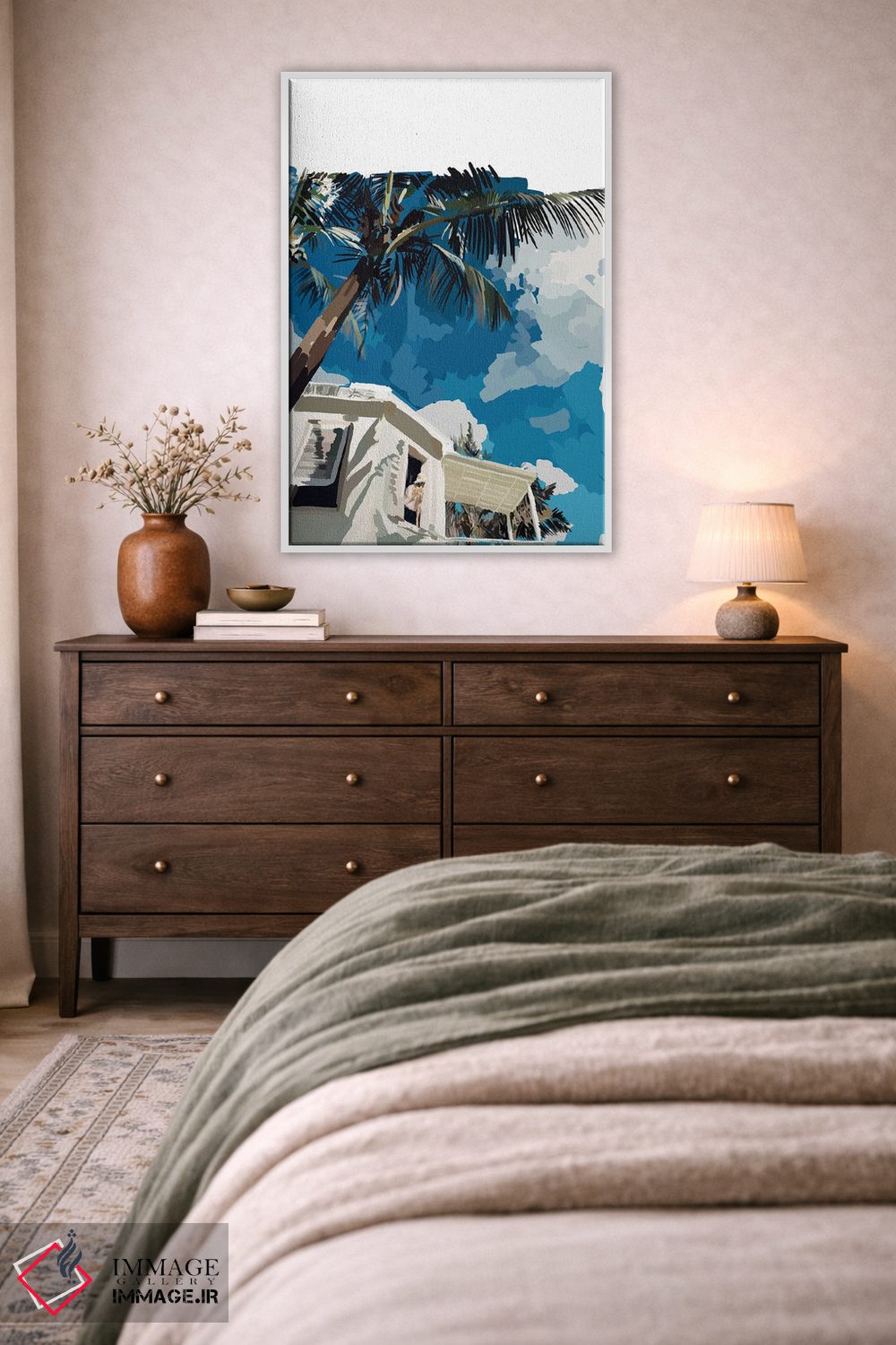 تابلو مینیمال چشم انداز استوایی اثر آملیا نویز - D3W