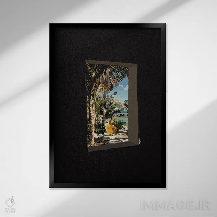 تابلو مینیمال ملکه رقص اثر آملیا نویز - نمای قابدار مشکی