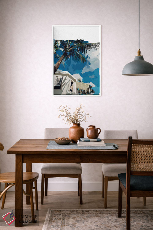 تابلو مینیمال چشم انداز استوایی اثر آملیا نویز - D6W