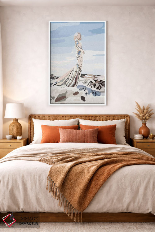تابلو مدرن دختر اقیانوسی مد اثر آملیا نویز - D3W