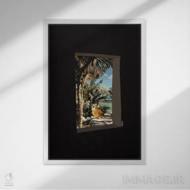 تابلو مینیمال ملکه رقص اثر آملیا نویز - نمای قابدار سفید