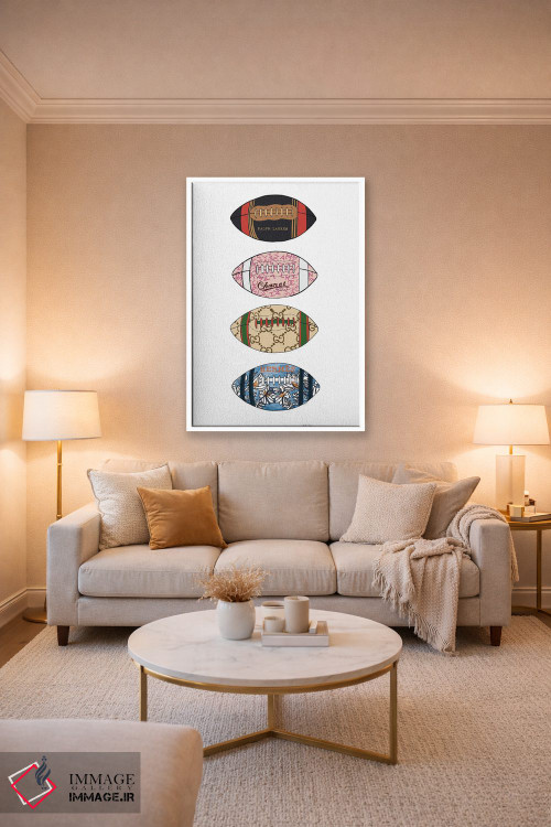 تابلو مینیمال توپ های فوتبال اوت کوتور اثر آملیا نویز - D2W