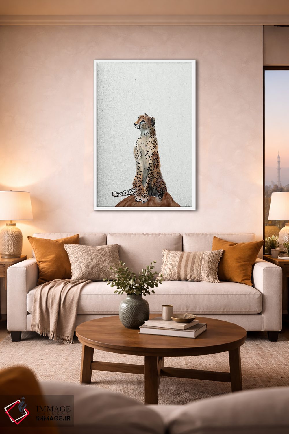 تابلو مینیمال یوزپلنگ اثر آملیا نویز - D1W