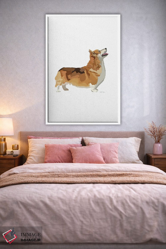 تابلو مینیمال سگ کورگی اثر آملیا نویز - D1W