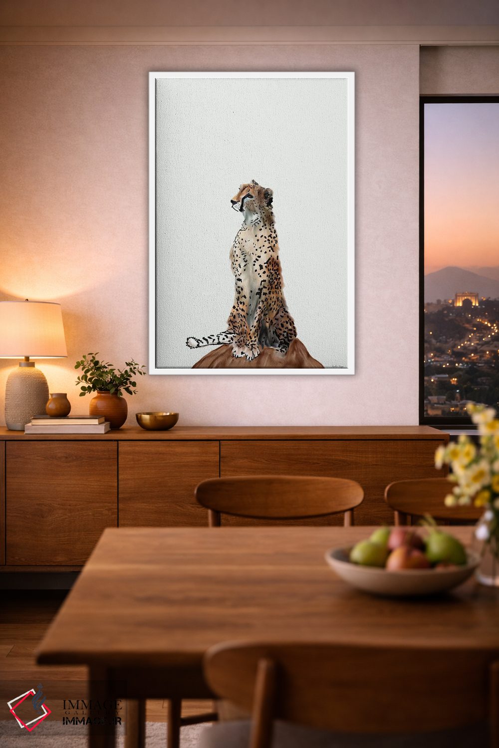 تابلو مینیمال یوزپلنگ اثر آملیا نویز - D2W