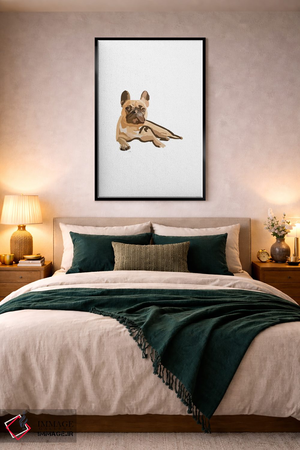 تابلو مینیمال بولداگ فرانسوی اثر آملیا نویز - D3B