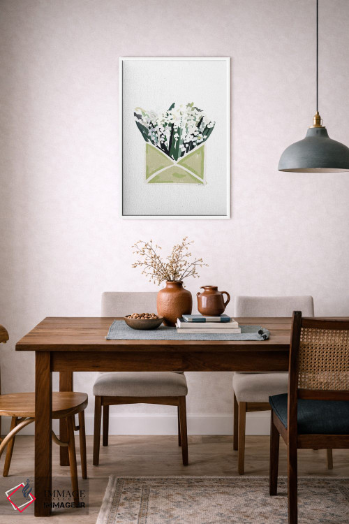 تابلو مینیمال پاکت گلدار اثر آملیا نویز - D5W