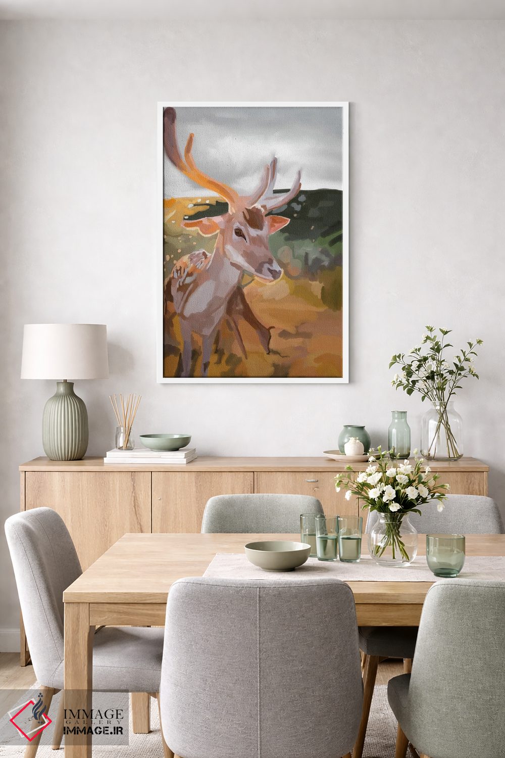 تابلو مینیمال گوزن اثر آملیا نویز - D5W