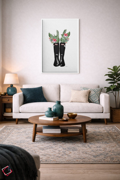 تابلو مینیمال چکمه های کریسمس اثر آملیا نویز - D2W