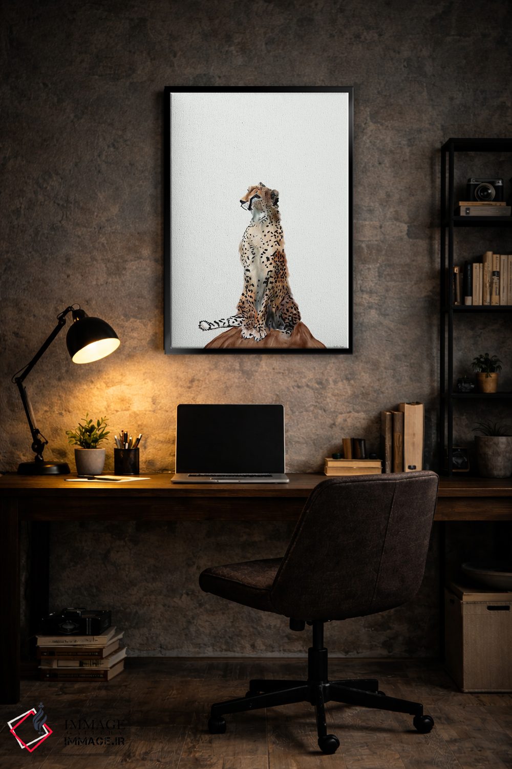 تابلو مینیمال یوزپلنگ اثر آملیا نویز - D6B