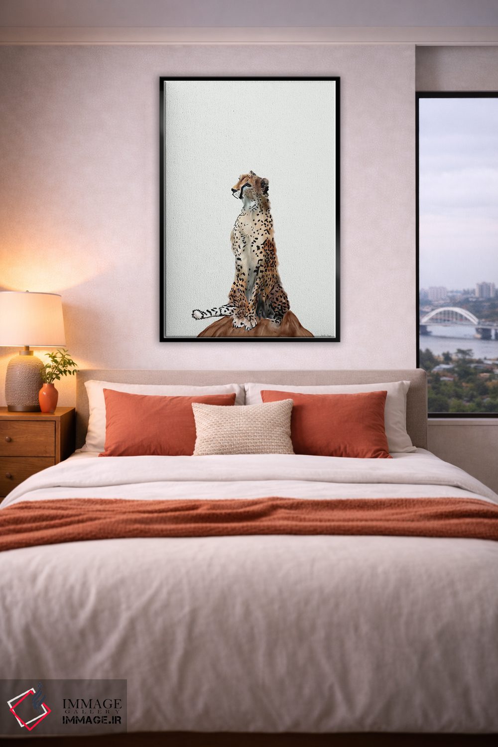 تابلو مینیمال یوزپلنگ اثر آملیا نویز - D5B