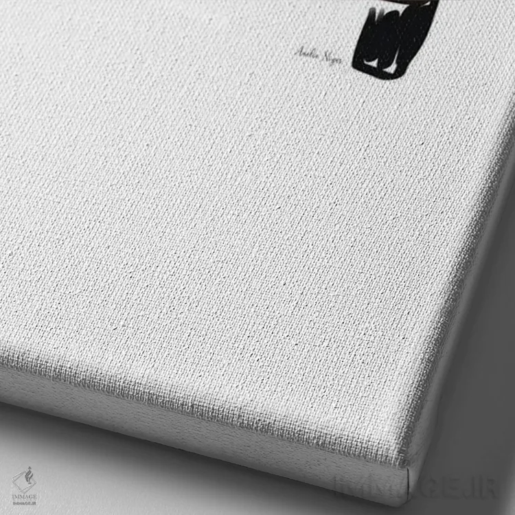 تابلو مینیمال ماشین دوستان دختر اثر آملیا نویز - نمای نزدیک بافت بوم