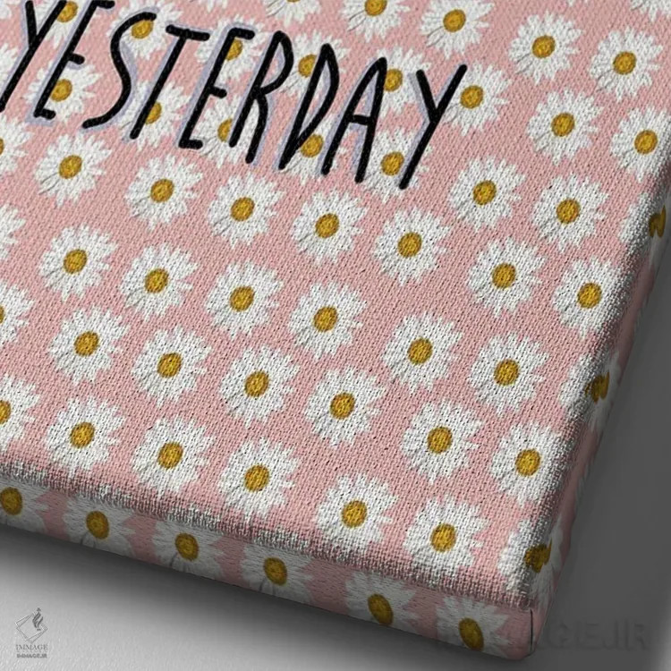 تابلو مینیمال شاید نزدیک تر نباشم اثر آملیا نویز - نمای نزدیک بافت بوم