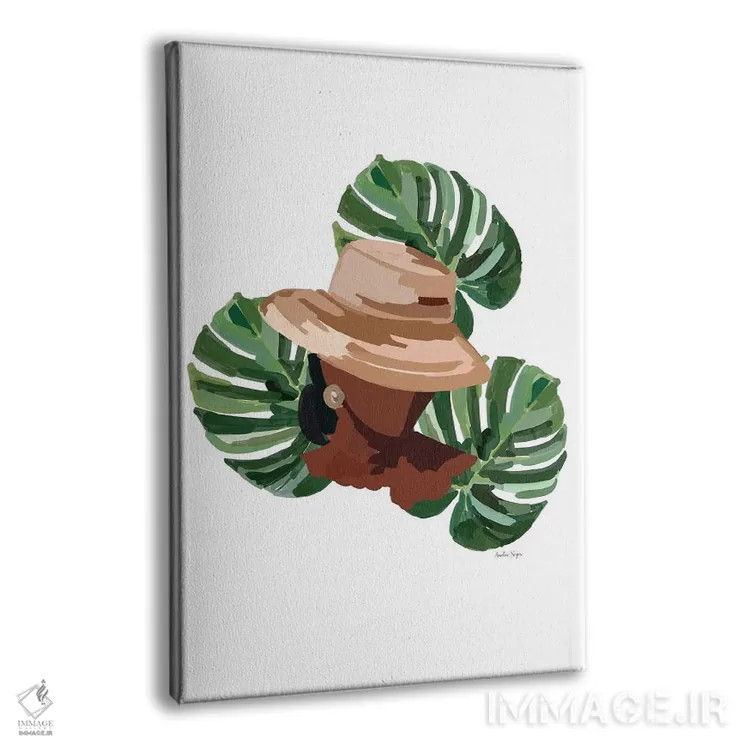 تابلو مینیمال دختر نخلستان I اثر آملیا نویز - نمای پرسپکتیو محصول