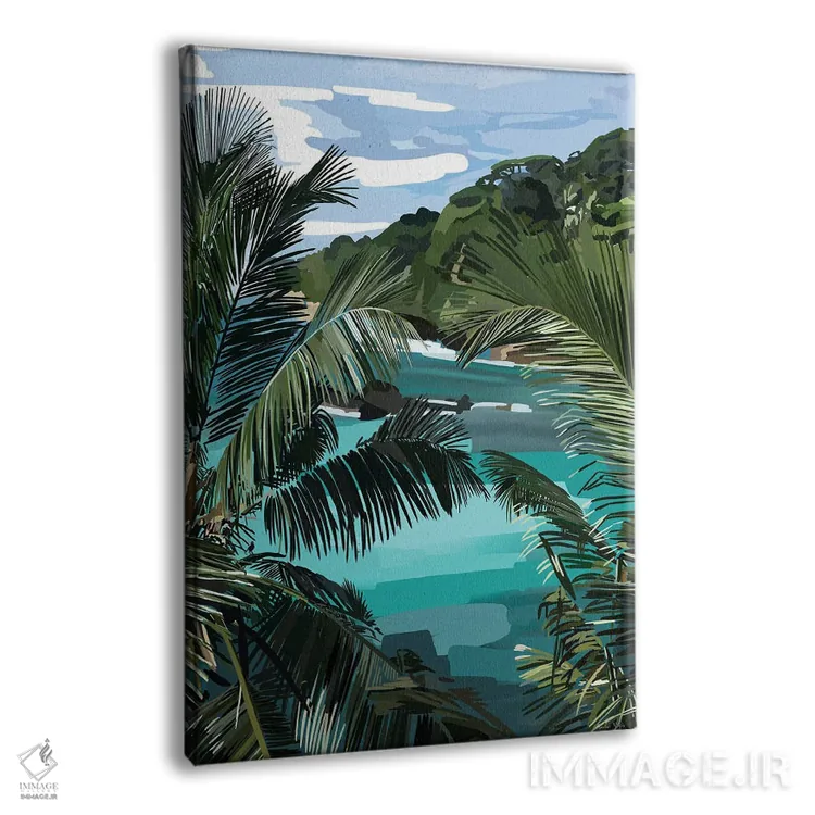 تابلو مدرن نخل ها اثر آملیا نویز - نمای پرسپکتیو محصول