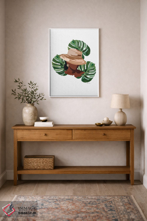 تابلو مینیمال دختر نخلستان I اثر آملیا نویز - D1W