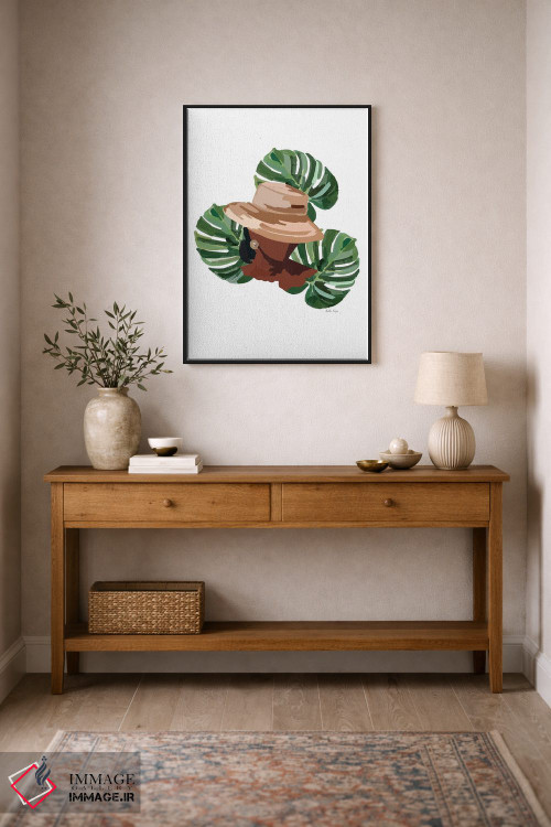 تابلو مینیمال دختر نخلستان I اثر آملیا نویز - D2B