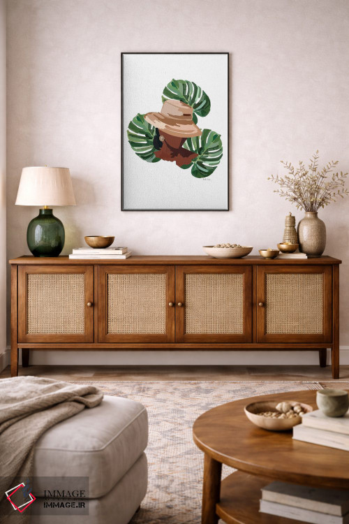 تابلو مینیمال دختر نخلستان I اثر آملیا نویز - D4B