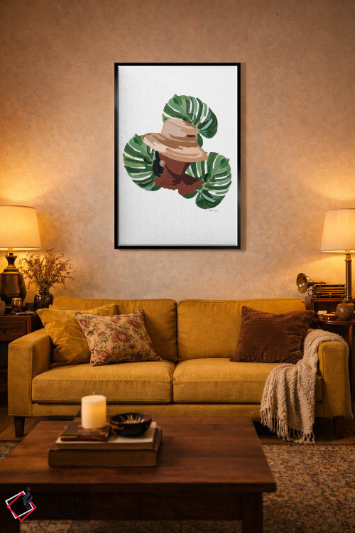 تابلو مینیمال دختر نخلستان I اثر آملیا نویز - D5B