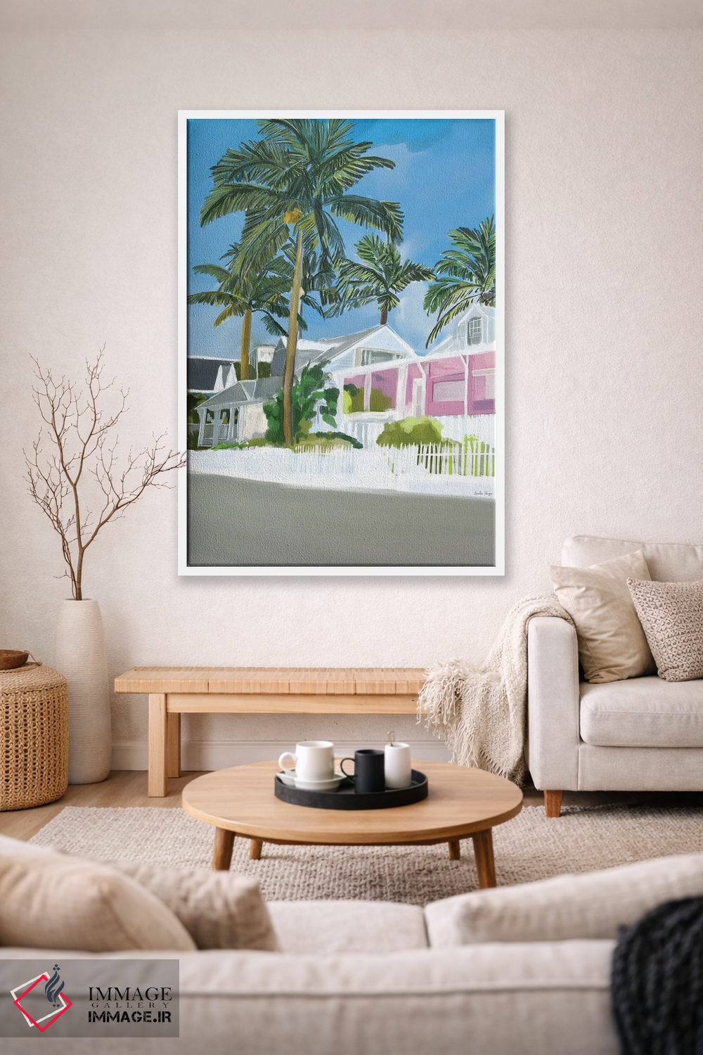 تابلو مدرن چشم انداز نخل ها اثر آملیا نویز - D1W