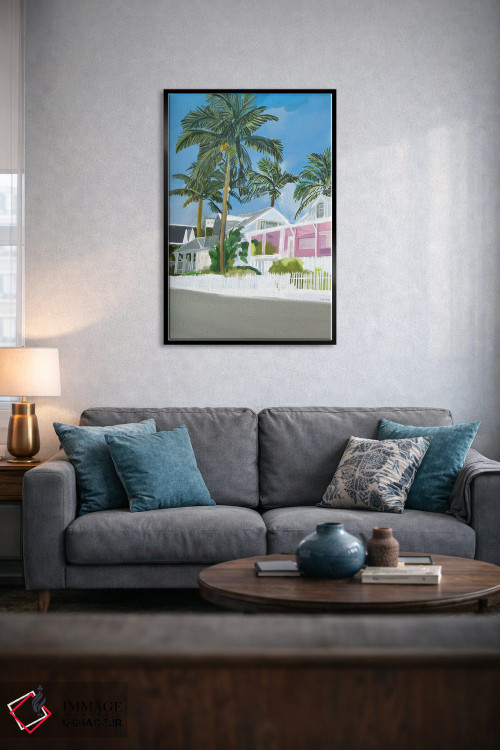 تابلو مدرن چشم انداز نخل ها اثر آملیا نویز - D4B