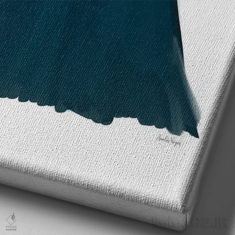 تابلو مینیمال زنان با گل های صورتی اثر آملیا نویز - نمای نزدیک بافت بوم