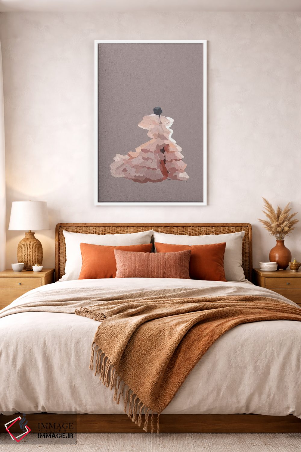 تابلو مینیمال رویاهای صورتی اثر آملیا نویز - D4W