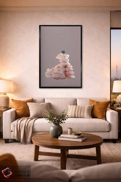 تابلو مینیمال رویاهای صورتی اثر آملیا نویز - D3B